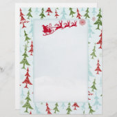 Kerstboom Letter Santa Letterhead (Voorkant / Achterkant)
