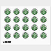 Kerstboom letterzegel en Stickers (Vel)
