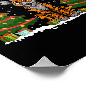 Kerstboom Licht Afrikaanse Wilde Hond Kerstman Hoe Poster (Hoek)