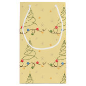 Kerstboom Licht Geel Klein cadeautje Cadeauzakje (Achterkant)