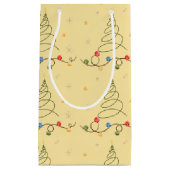 Kerstboom Licht Geel Klein cadeautje Cadeauzakje (Voorkant)