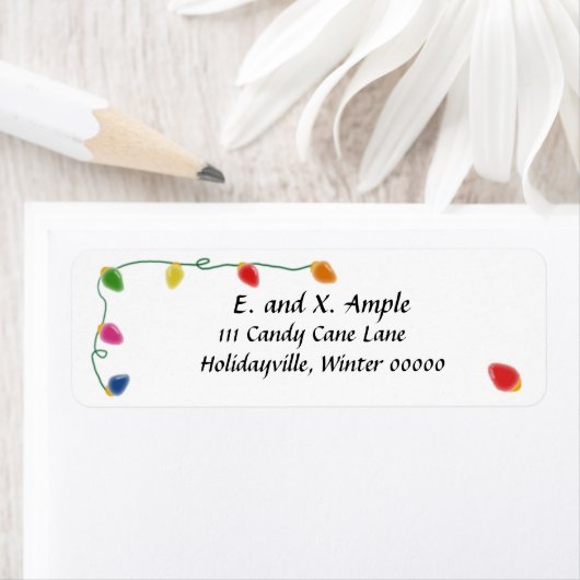 Kerstboom licht retour adres labels (Insitu)