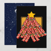 Kerstboom Licht van Bacon Feestdagenkaart (Voorkant / Achterkant)