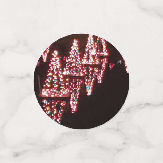 Kerstboom lichte reflecties op het water van het m confetti (Kleine voorkant)