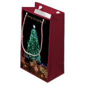 Kerstboom lichten geschenkzak klein cadeauzakje (Achterkant Gekanteld)