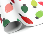 Kerstboom Lichten Print Wrap Papier (Rol Hoek)