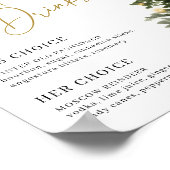 Kerstboom Lichtjes Dennensignatuur Drankjes Bord Poster (Hoek)