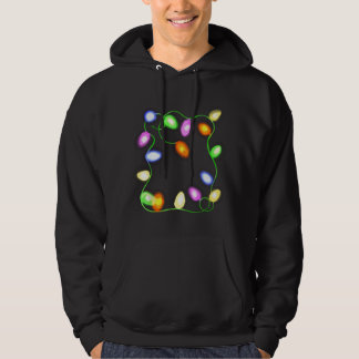 Kerstboom Lichtjes Glanzend Festieve Grafiek Hoodie