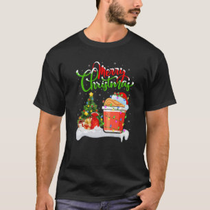 Kerstboom Lichtjes Kerstman Hoed Fast Food Cup Noo T-shirt