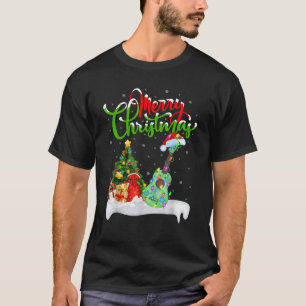 Kerstboom Lichtjes Kerstman Hoed Muziekinstrument T-shirt