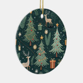Kerstboom Lichtjes | Kerstversiering Keramisch Ornament (Rechts)