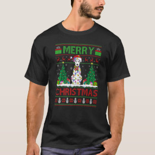 Kerstboom Lichtjes Lelijke Kerstman Dalmatiër Hond T-shirt