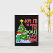 Kerstboom Lichtjes Santa Pickle Fun Pickle Cadeau Kaart (Gele Bloem)