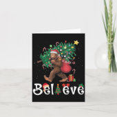 Kerstboom Lichtjes Sinterklaas Bigfoot Sasquatch B Kaart (Voorkant)