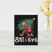 Kerstboom Lichtjes Sinterklaas Bigfoot Sasquatch B Kaart (Gele Bloem)