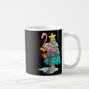 Kerstboom Lichtjes Tropische Flamingo Dier Kerstmi Koffiemok