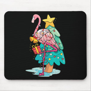 Kerstboom Lichtjes Tropische Flamingo Dier Kerstmi Muismat