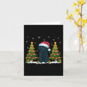 Kerstboom Lights Black Labrador Hond Kerstman Kaart (Gele Bloem)