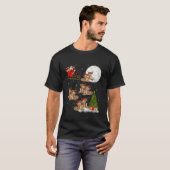 Kerstboom Lights Funny Santa Riding Snake Kerstmis T-shirt (Voorkant volledig)