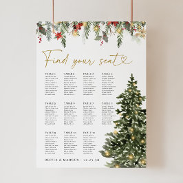 Kerstboom Lights Trouwstoel Chart Poster