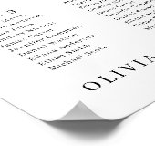 Kerstboom Lights Trouwstoel Chart Poster (Hoek)