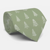 Kerstboom Lijn Kunstprint - Heren Das (Opgerold)