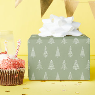 Kerstboom Lijn Kunstprint Inpakpapier Rol