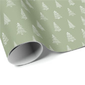 Kerstboom Lijn Kunstprint Inpakpapier Rol (Rol Hoek)
