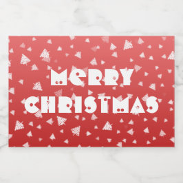 kerstboom likeurfles etiket