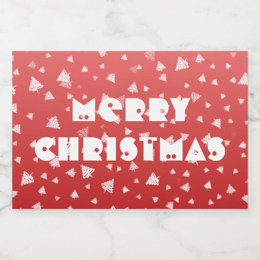 kerstboom likeurfles etiket (Enkel label)