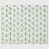 Kerstboom (Lt. blauw) inpakpapier (Vlak)