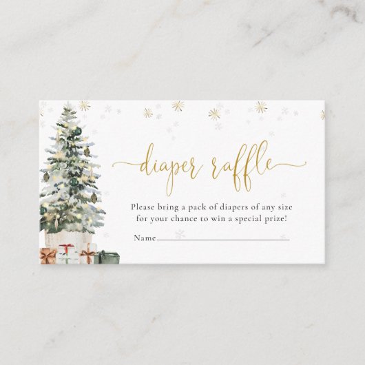 Kerstboom Luiers Raffle Bijlage Kaart (Voorkant)