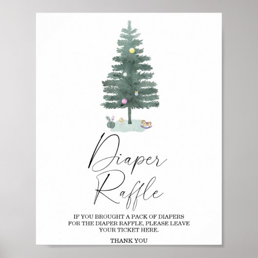 Kerstboom - luiers uitdelen poster (Voorkant)