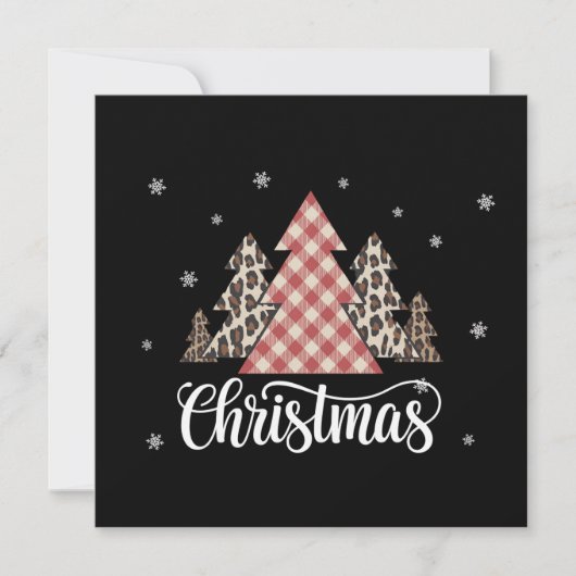 Kerstboom Luipaard Grappig Kerst Feest Feestdagenkaart (Voorkant)