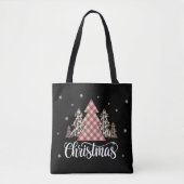 Kerstboom Luipaard Grappig Kerstmis Vakantie Tote Bag (Voorkant)
