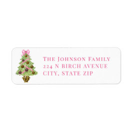 Kerstboom Luipaard Ornament Etiket
