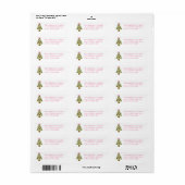 Kerstboom Luipaard Ornament Etiket (Full Sheet)