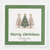 Kerstboom Luipaardprint servet (Voorkant)