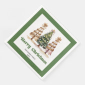 Kerstboom Luipaardprint Servetten Aangepast! (Hoek)