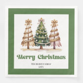 Kerstboom Luipaardprint Servetten Aangepast! (Voorkant)