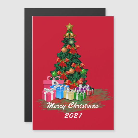 Kerstboom Magnetische Kaart (Voorkant / Achterkant)