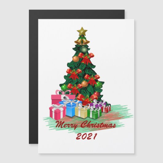 Kerstboom Magnetische Kaart (Voorkant / Achterkant)