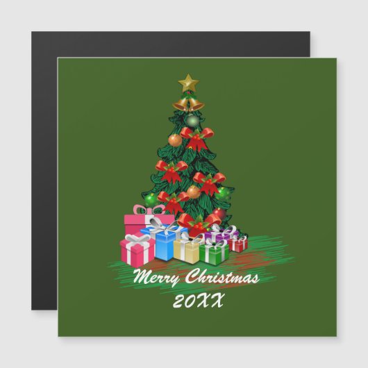 Kerstboom Magnetische Kaart (Voorkant / Achterkant)