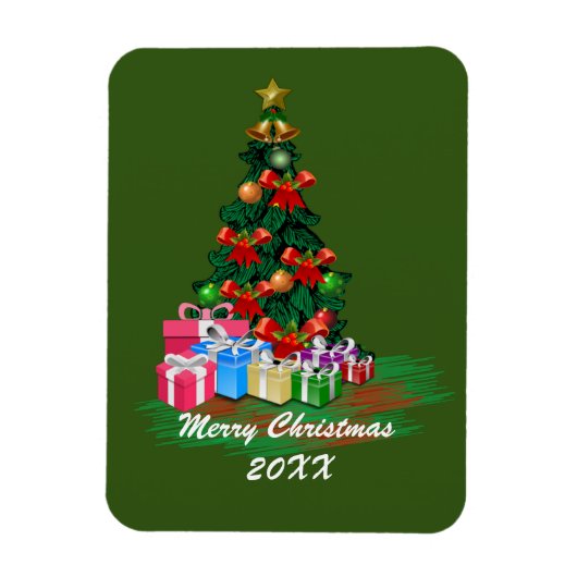 Kerstboom Magnetische Kaart Magneet (Verticaal)