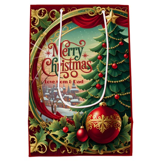 kerstboom medium cadeauzakje (Achterkant)