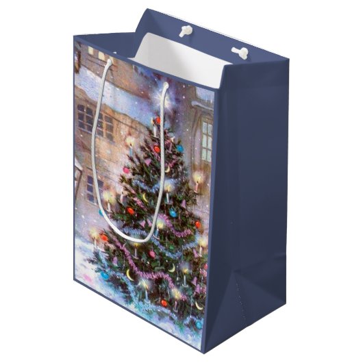 kerstboom  medium cadeauzakje (Voorkant Gekanteld)