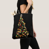 Kerstboom, meerkleurige lichten, bokeh tote bag (Dichtbij)