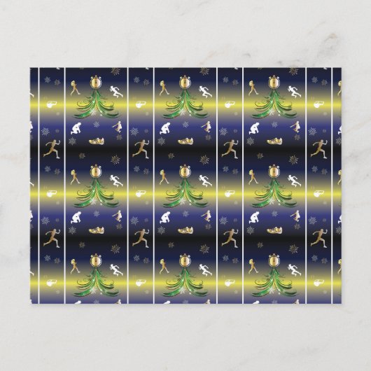 Kerstboom - Meisjes die lopen Briefkaart (Voorkant)