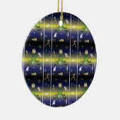 Kerstboom - Meisjes die lopen Keramisch Ornament (Rechts)