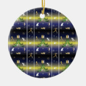 Kerstboom - Meisjes die lopen Keramisch Ornament (Voorkant)